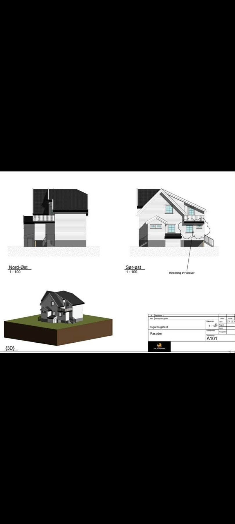 - Leilighet i 1. etg vil få soverom nede til høyre og entréen til denne enheten vil bli endret ihht vedlagte tegninger i salgsoppgave. Galleribilde