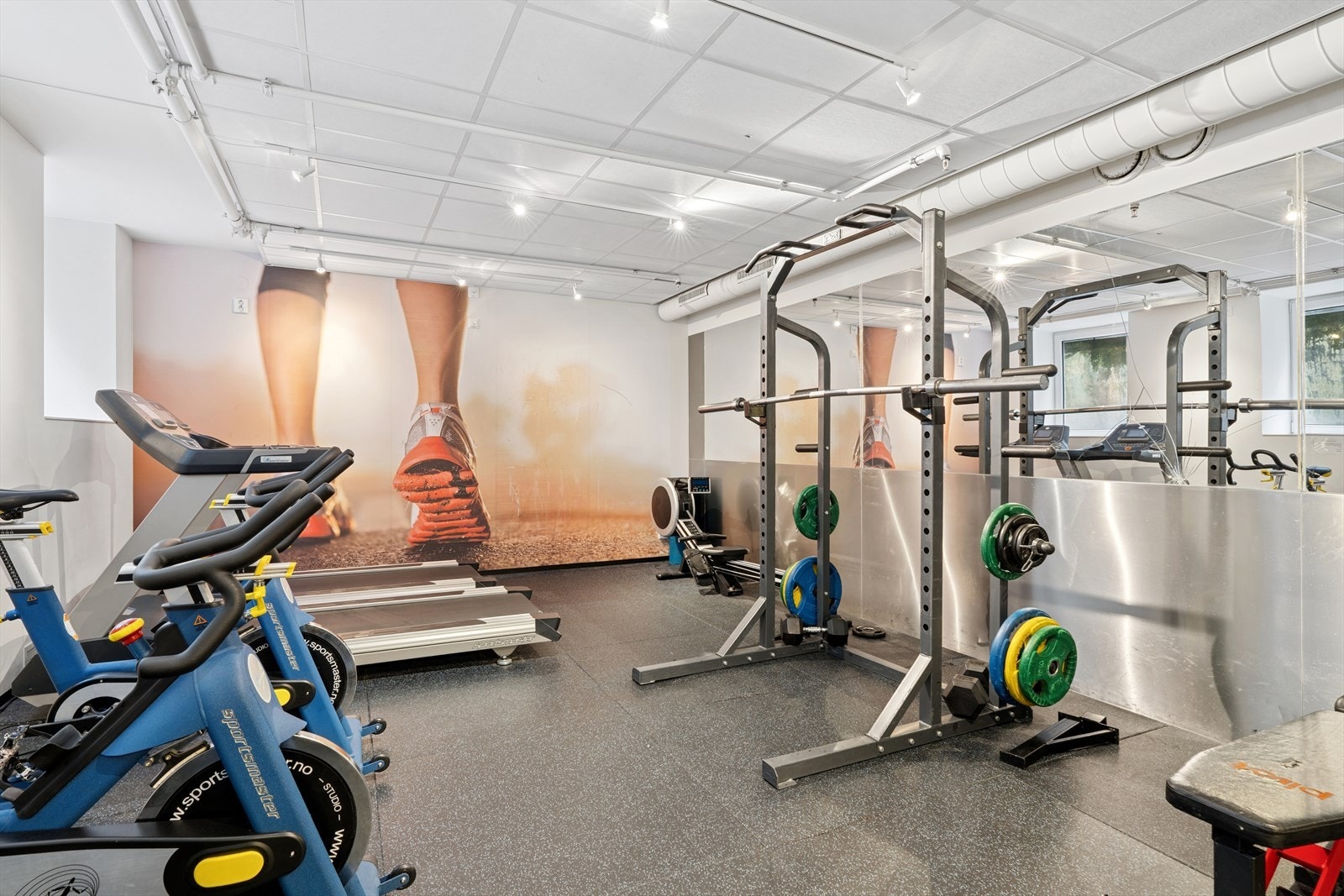 Treningsrom som kan benyttes av alle beboere i sameie. Galleribilde