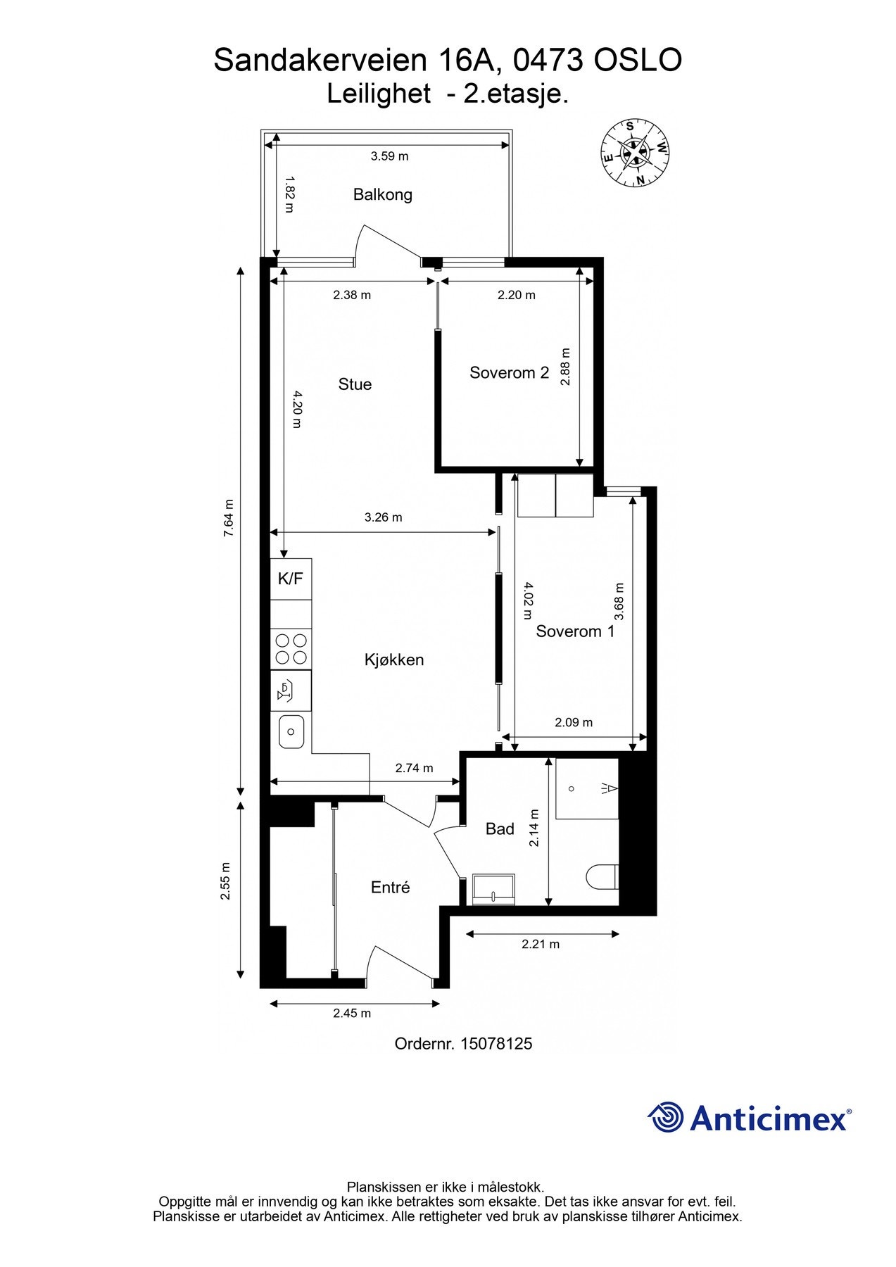 Planskisse 2. etasje. Galleribilde
