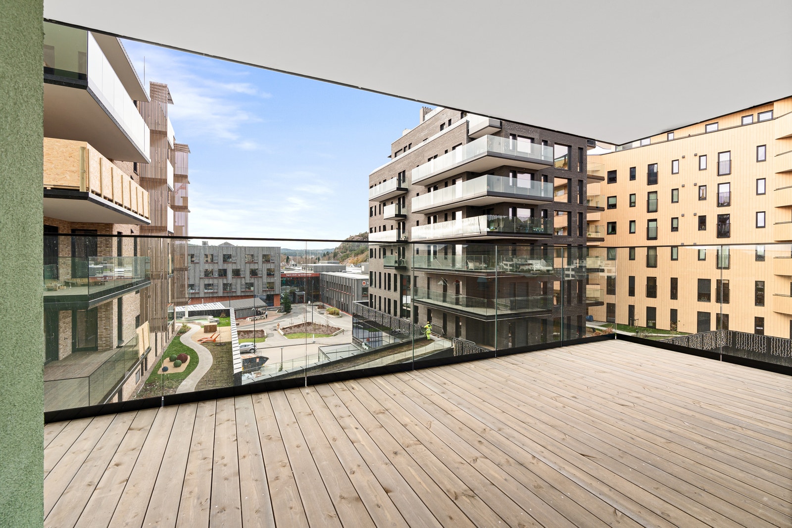 Stor romslig terrasse Galleribilde