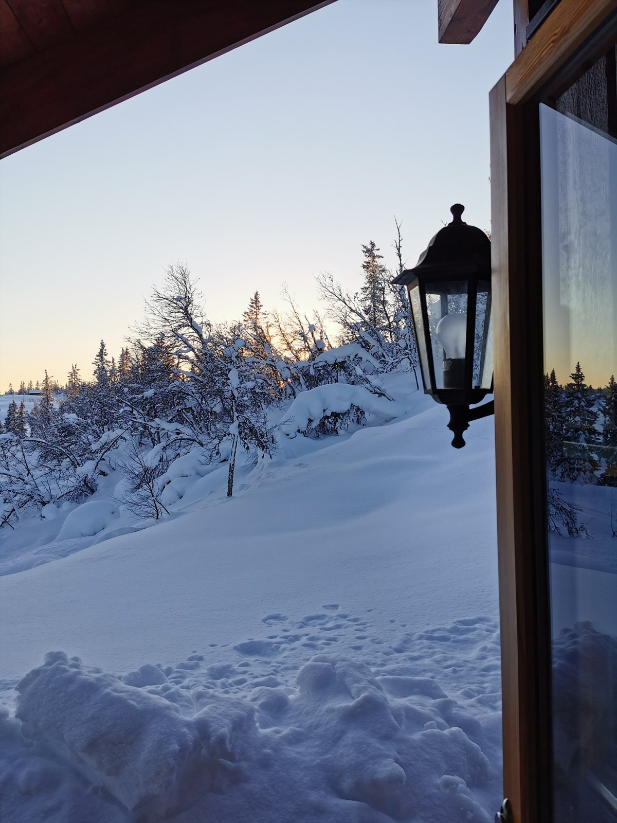 Vinterbilde tatt av selgerne Galleribilde