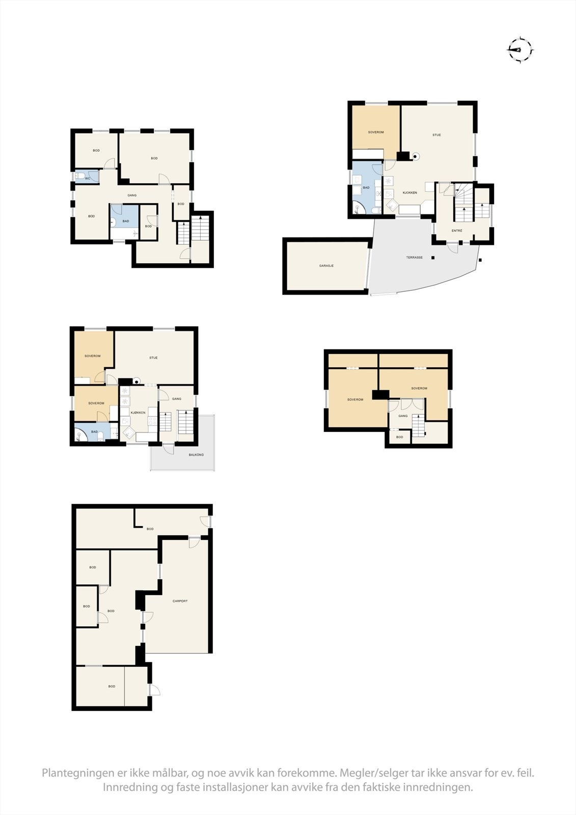 - Plantegning alle plan. Galleribilde