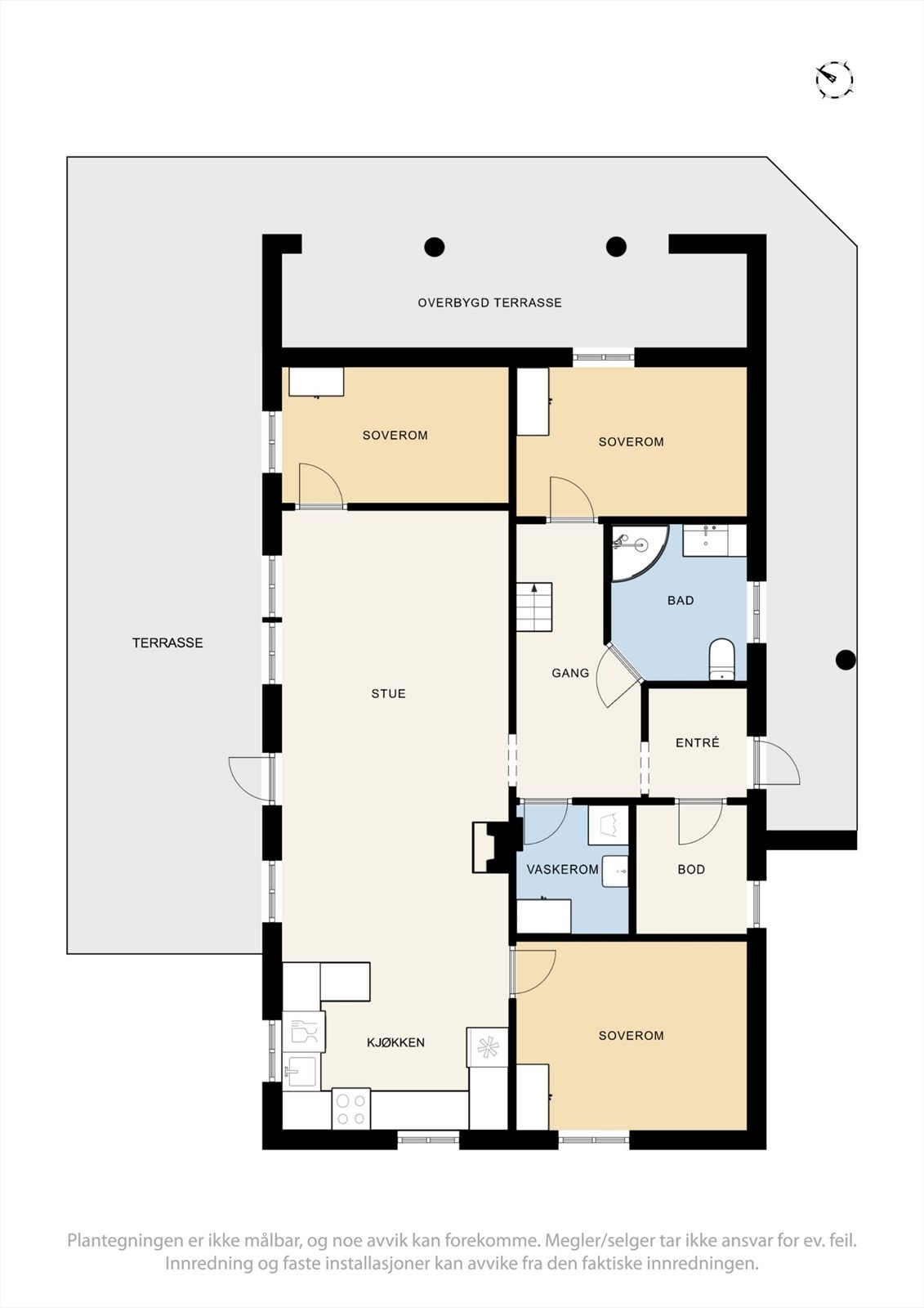 Plantegning 1. etasje Galleribilde
