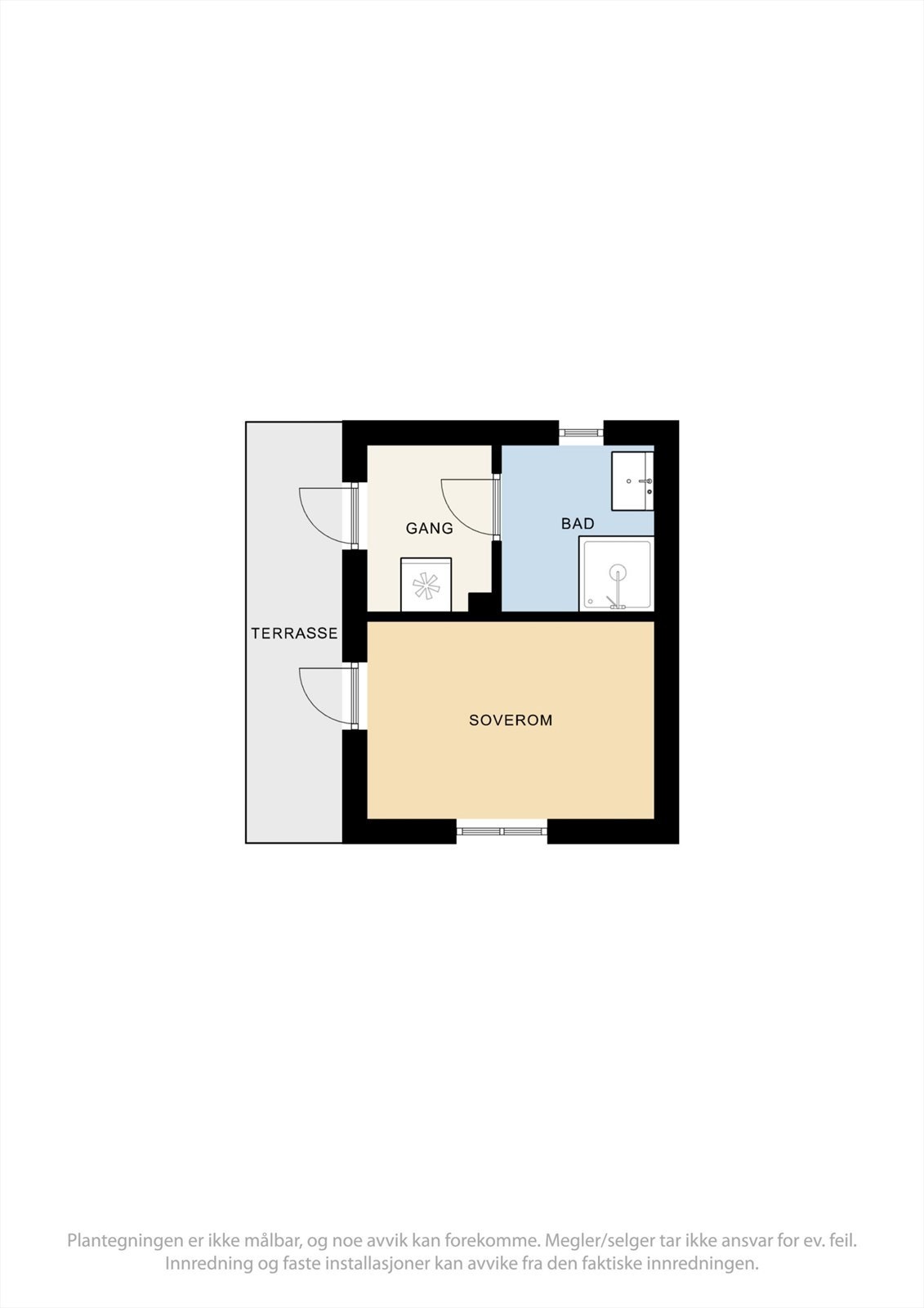 Plantegning - Anneks/bad. Galleribilde