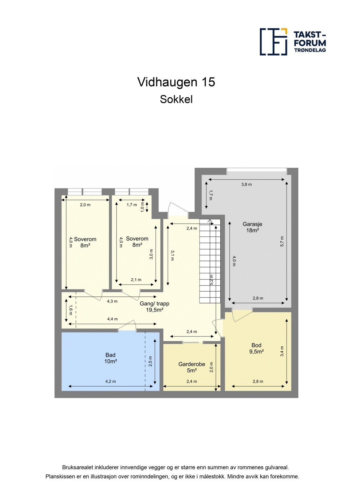 Planskisse sokkeletasje. Galleribilde