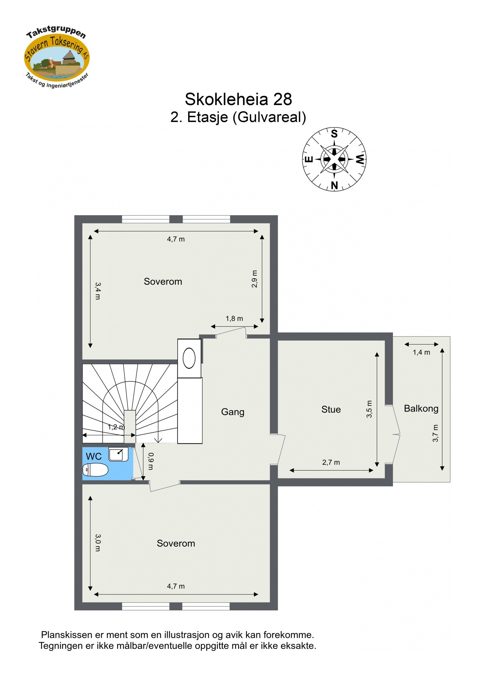 Plantegning 2. etasje Galleribilde