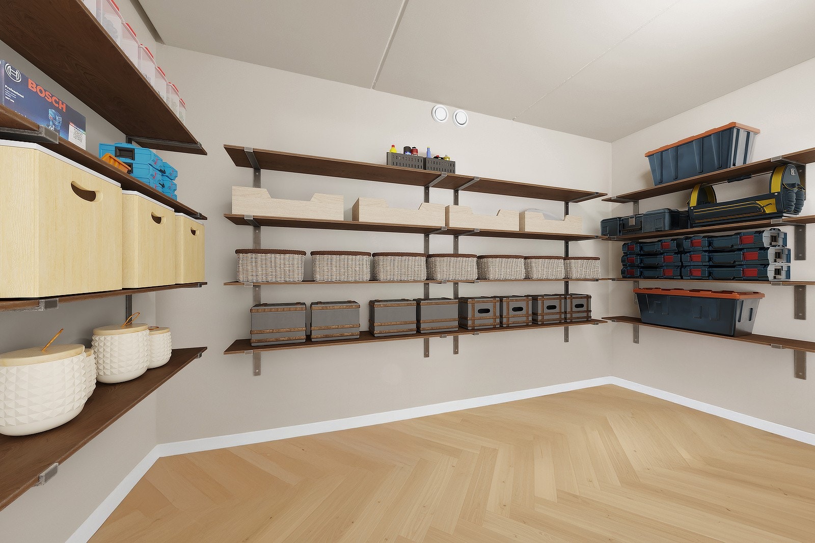 Digital styling av boden, som viser muligheter Galleribilde