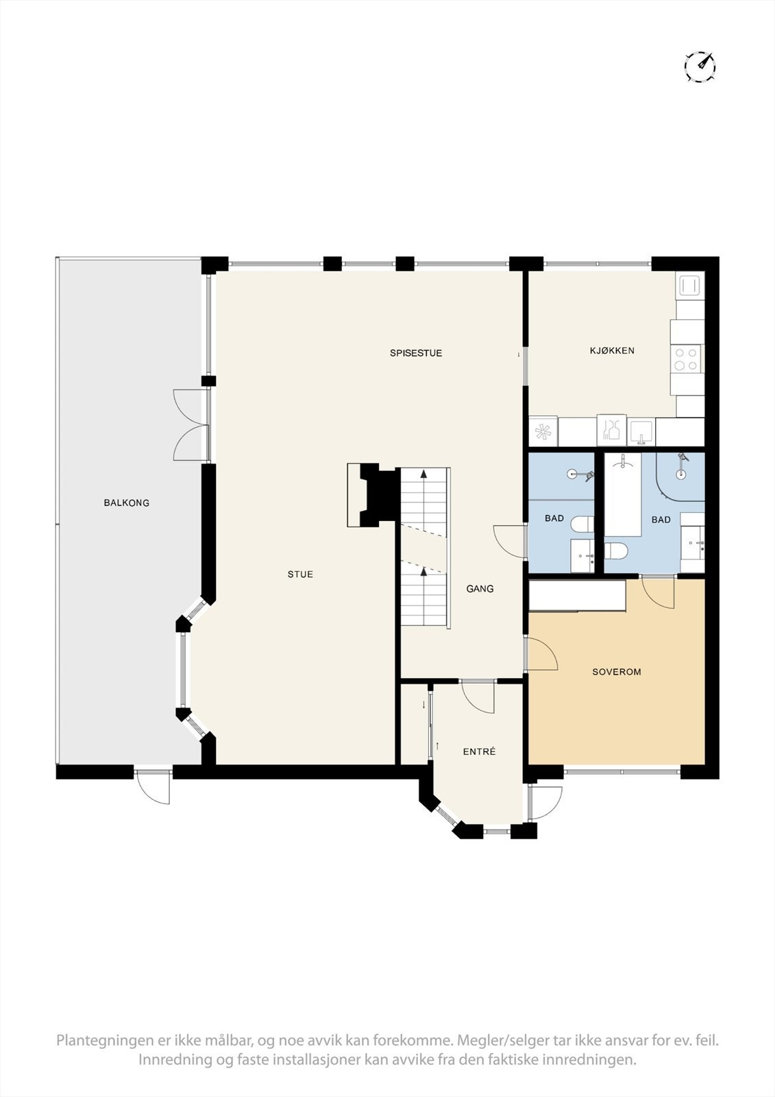 Plantegning hoved-etg. Galleribilde