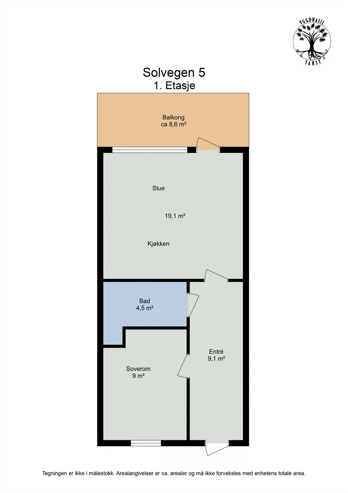 Planskisse 1 etg Galleribilde