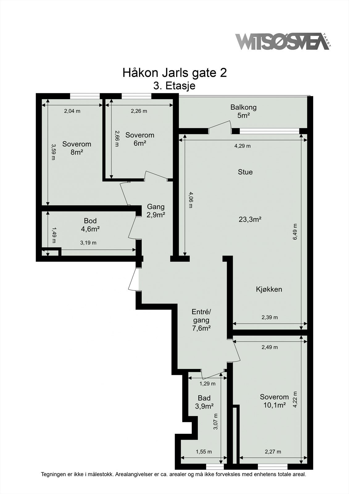Ta en titt på planskissen og gjør deg kjent med romfordelingen! Galleribilde