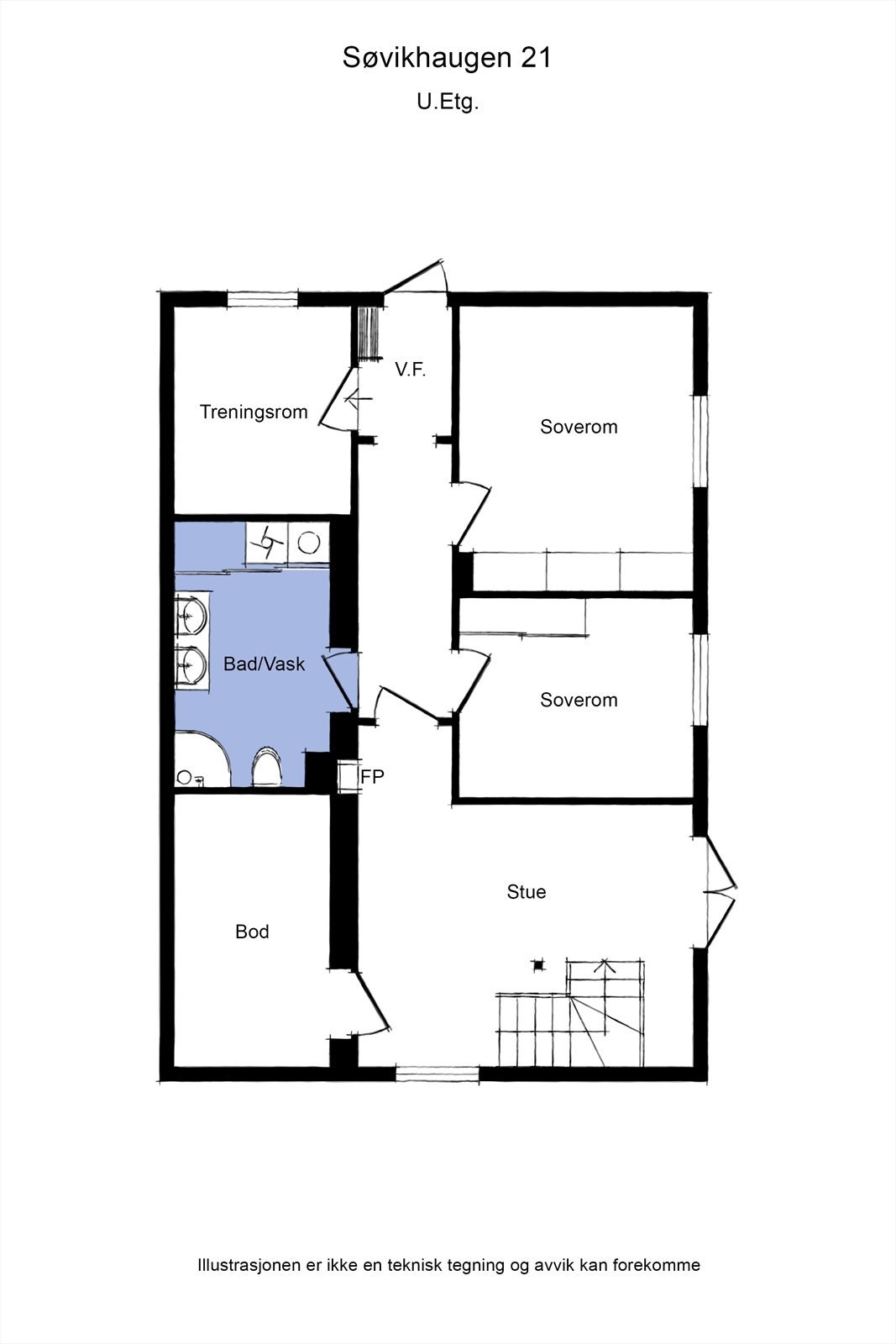 Planskisse av underetasje Galleribilde