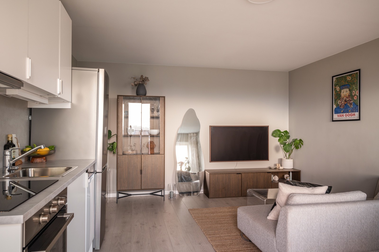 Både varmtvann og internett er inkludert i de lave felleskostnadene. Galleribilde