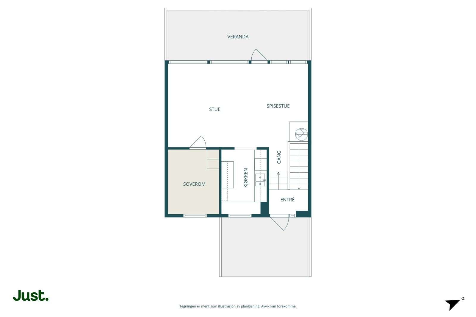 Planskisse 2. plan. Galleribilde