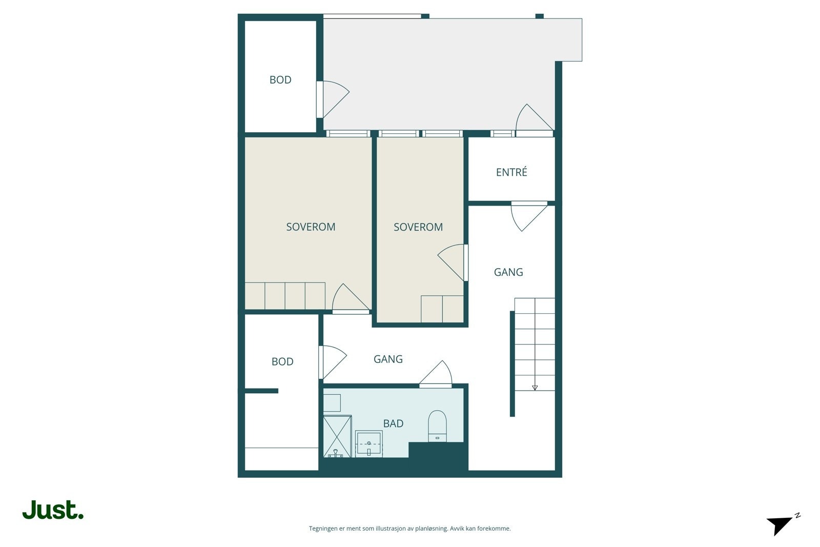 Planskisse 1. plan. Galleribilde