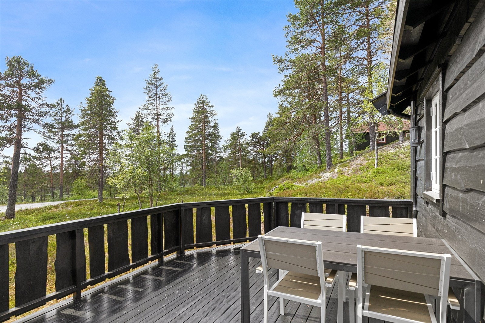 Utgang fra stuen til terrasse på 26 kvm Galleribilde