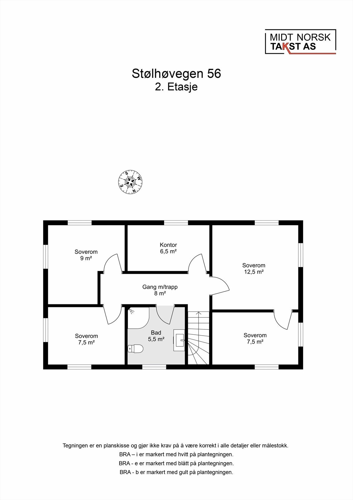 Planskisse - 2. etasje Galleribilde