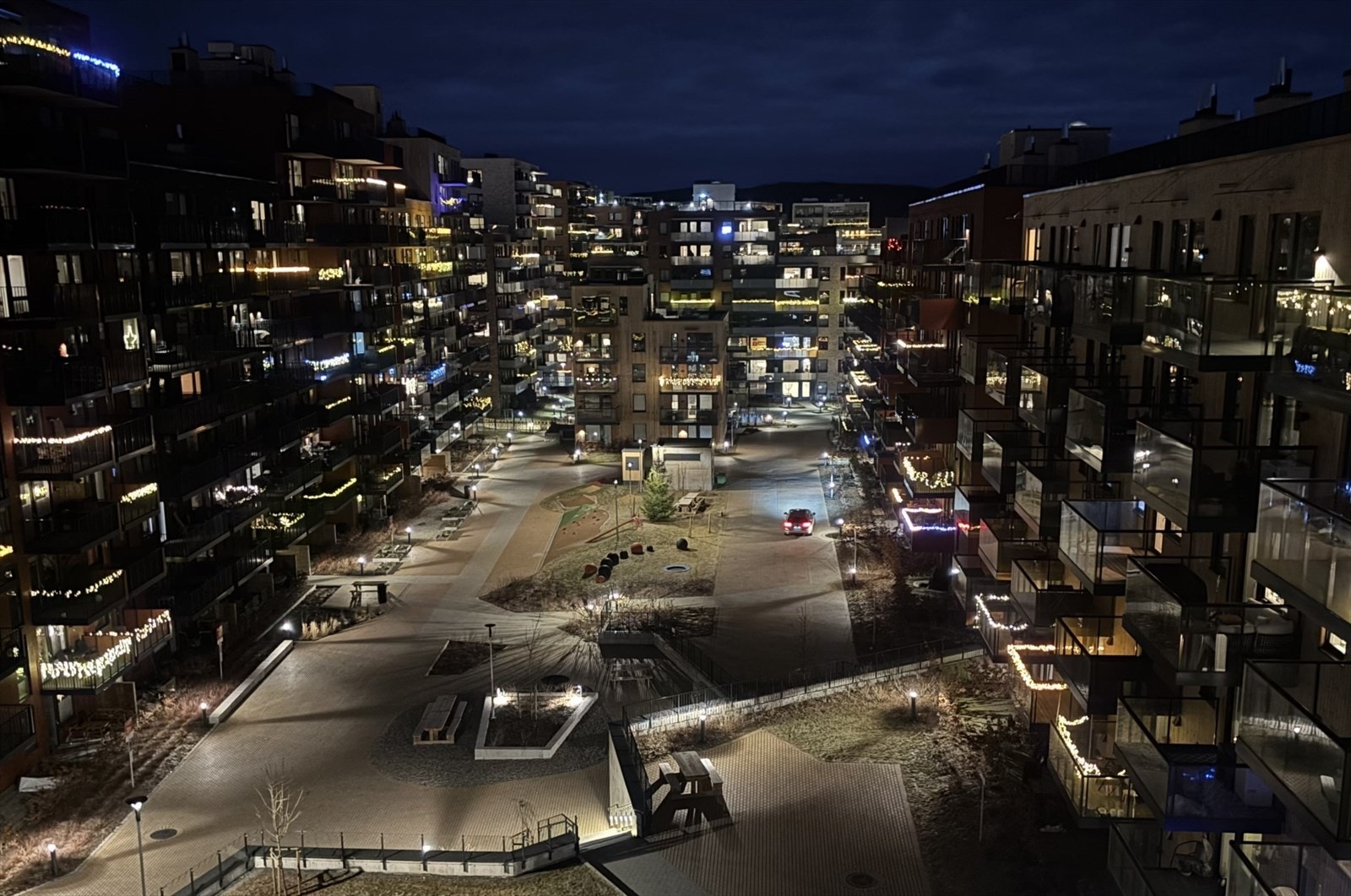 Utsikt over Hagebyen fra balkong på soverommet Galleribilde