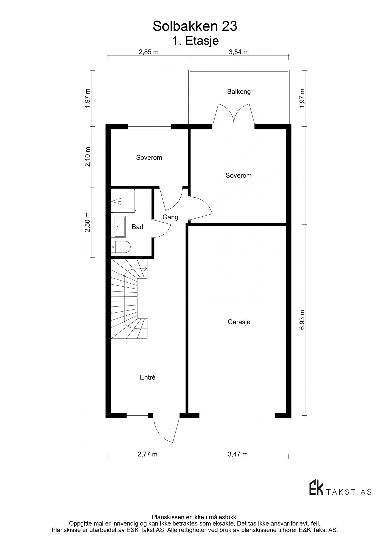 Plantegning 1. Etasje. Galleribilde