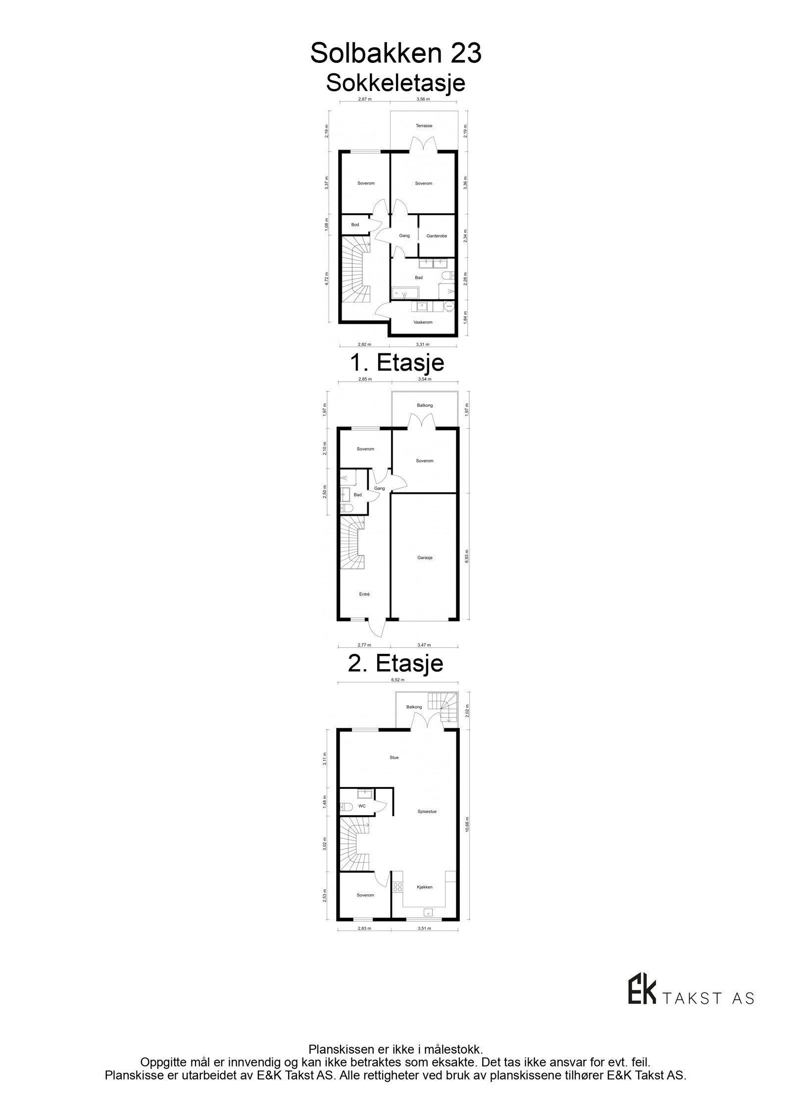 Plantegning for alle 3. etasjer. Galleribilde