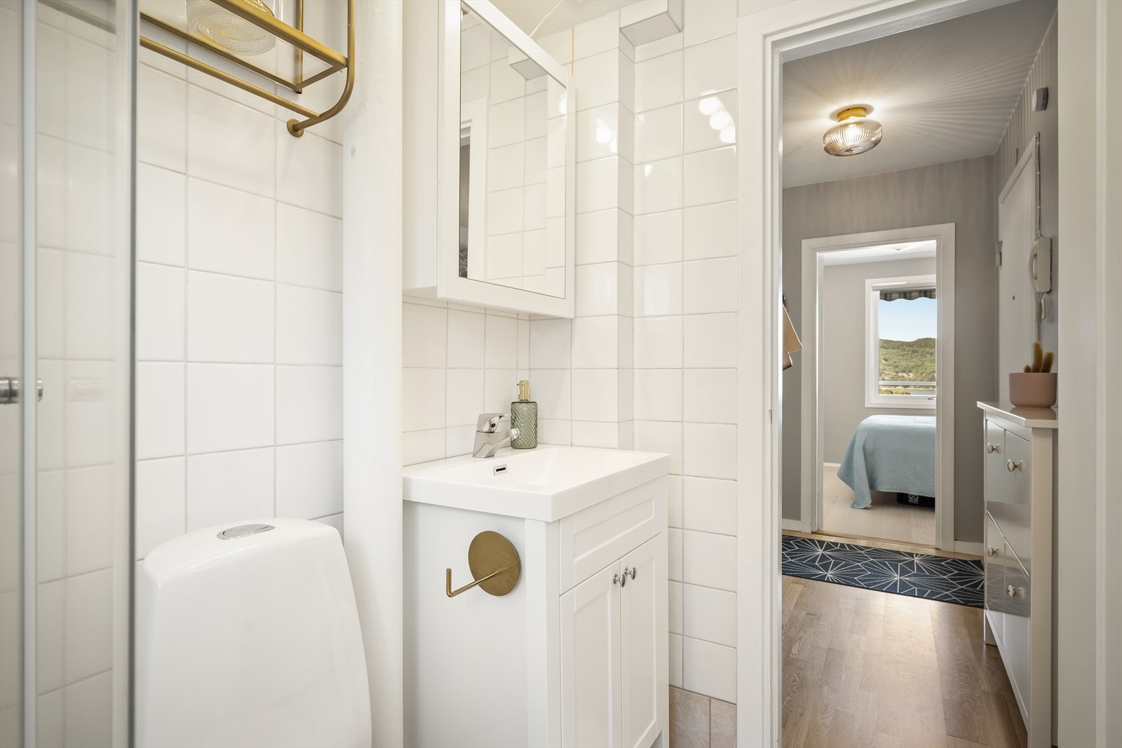 Baderomsinnredningen ble byttet i 2019. Galleribilde