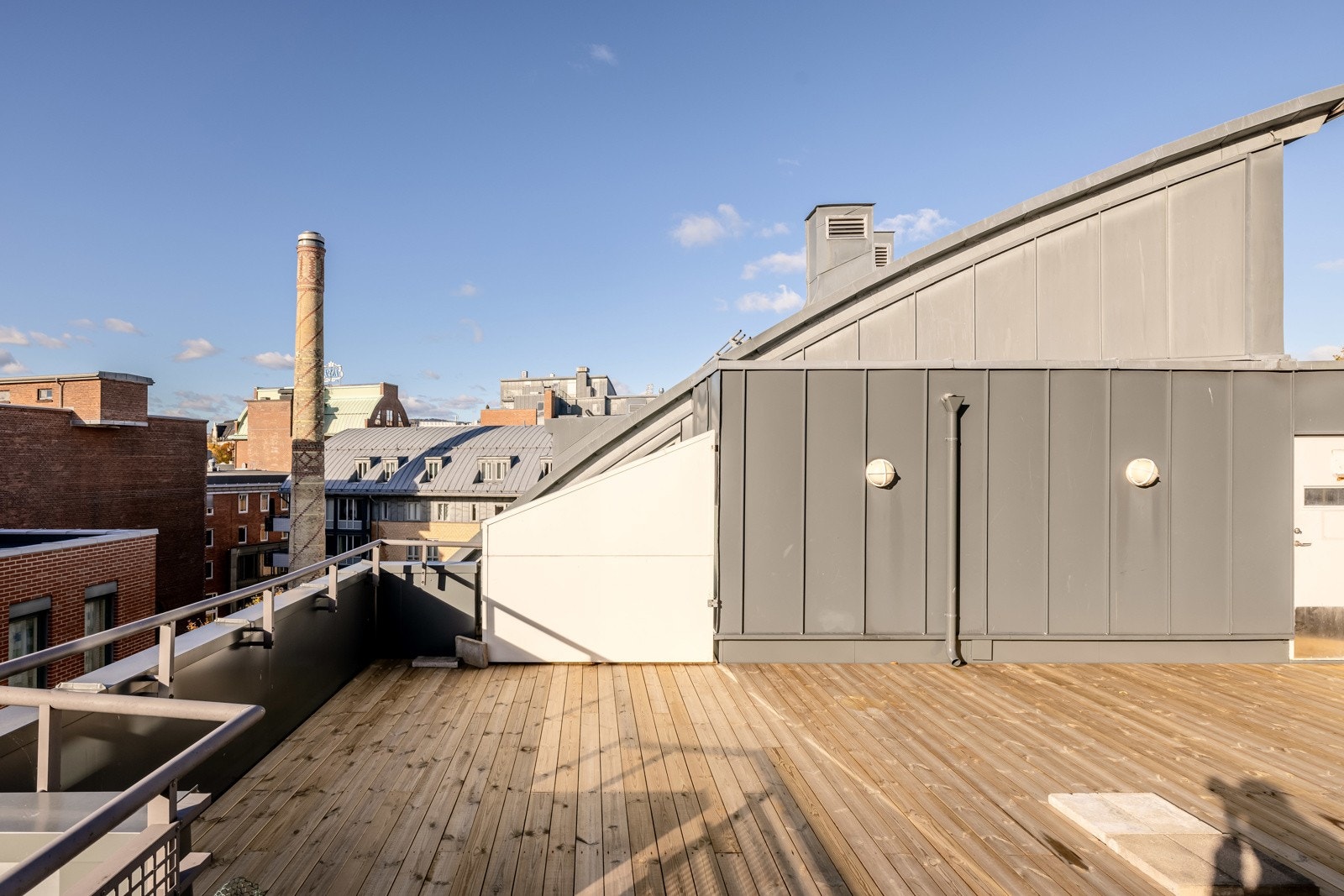 Det er en flott takterrasse for beboerne. Galleribilde