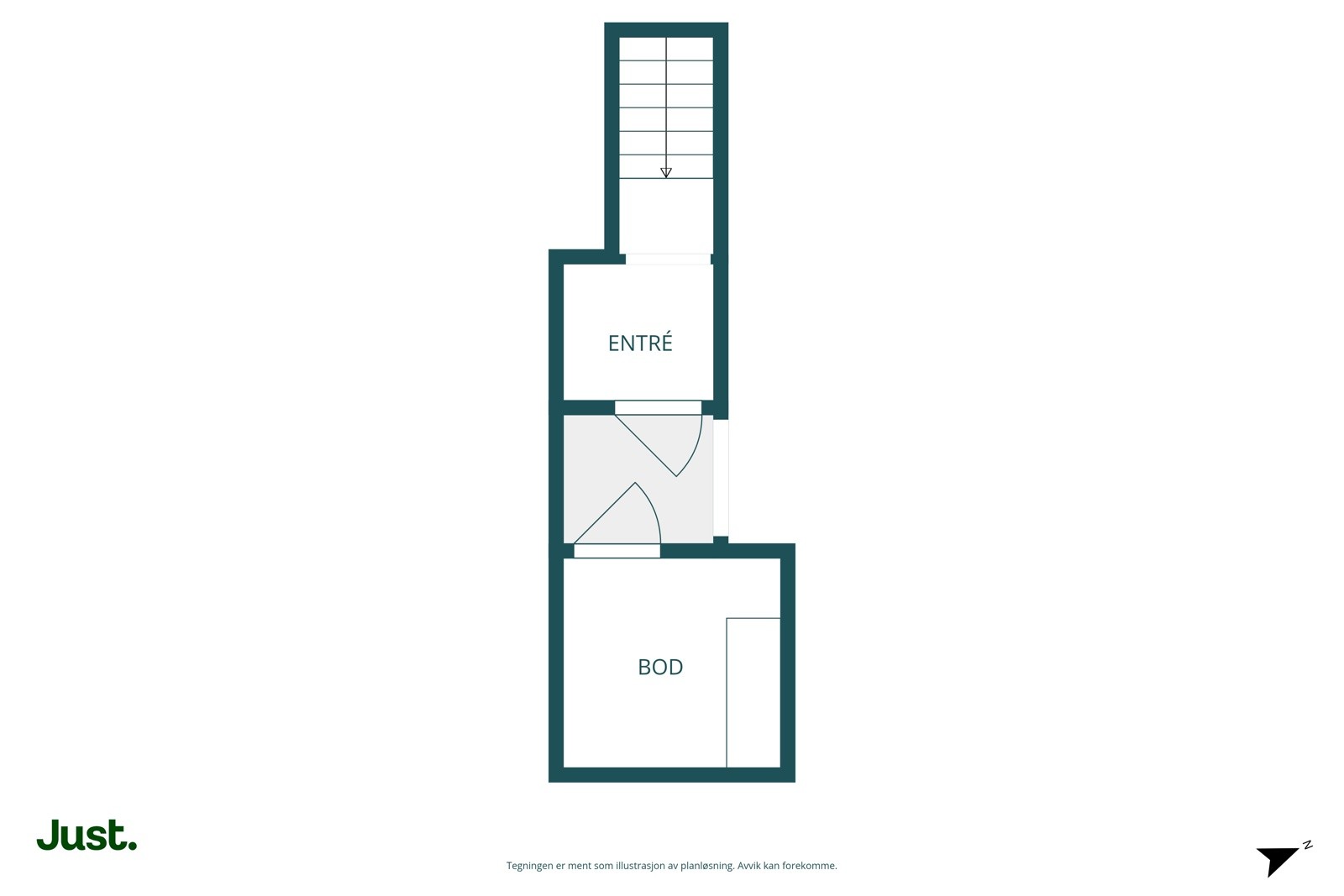 Planskisse inngangsparti. Galleribilde