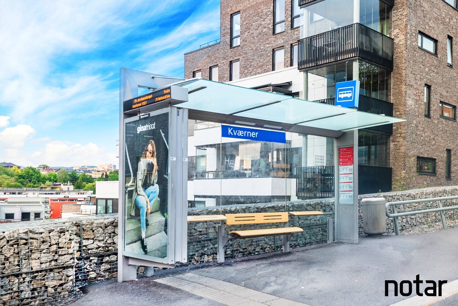 Godt tilbud av busslinjer ved Kværnerbyen. Galleribilde