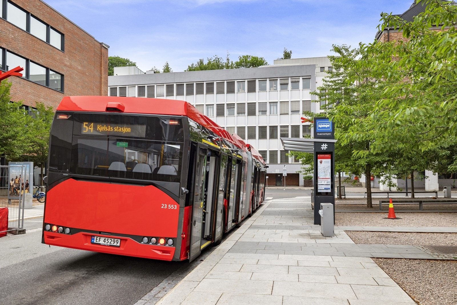 54 bussen har hyppige avganger fra Kværnerbyen. Galleribilde