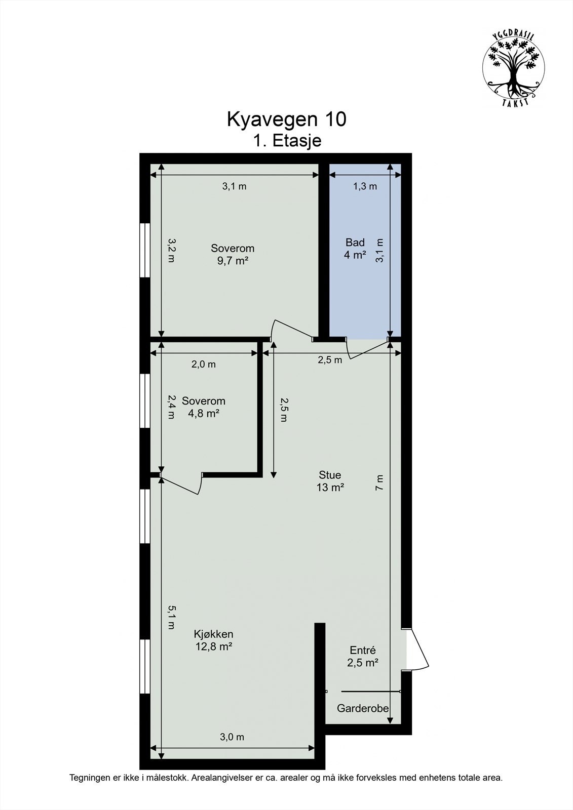 Planskisse 1. etasje Galleribilde