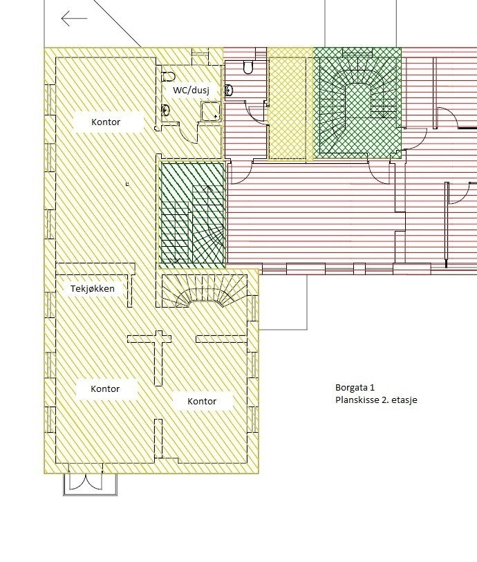 Planskisse 2. etasje - B1 Galleribilde