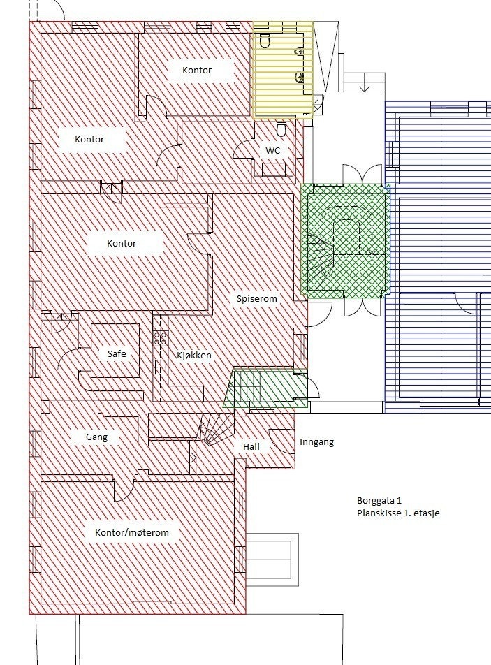 Planskisse 1. etasje - B1 Galleribilde