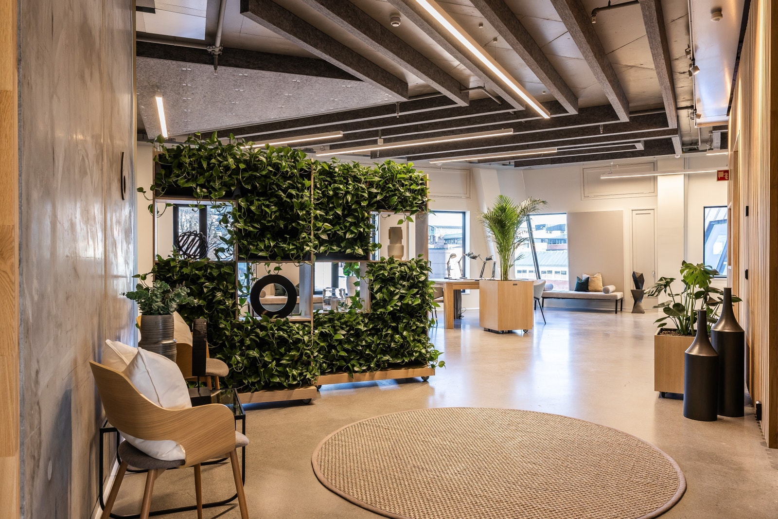 Midlertidig møblering for å vise forslag til utforming i 6. etg Galleribilde