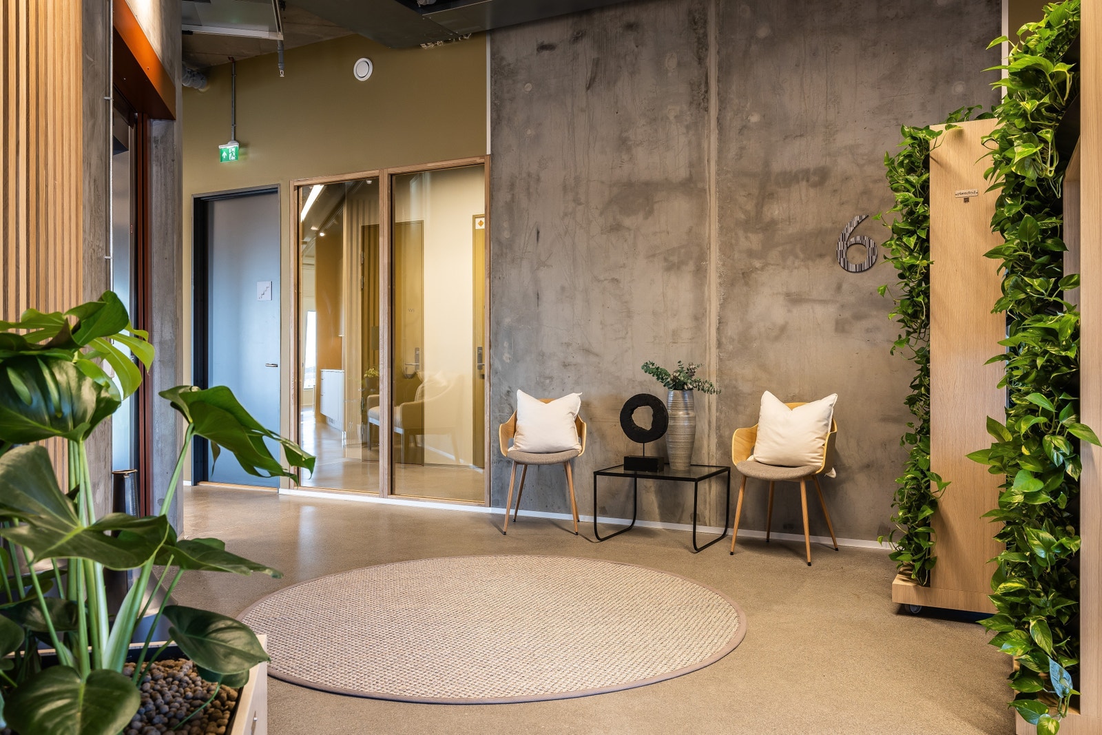 Midlertidig møblering for å vise forslag til utforming i 6. etg. Galleribilde