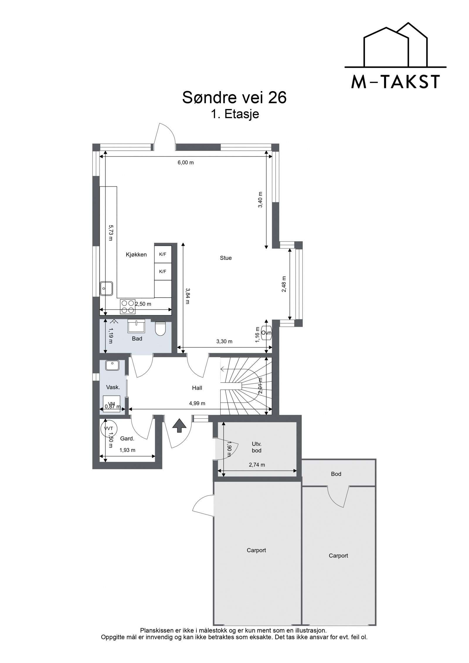 Plantegning 1.etg Galleribilde
