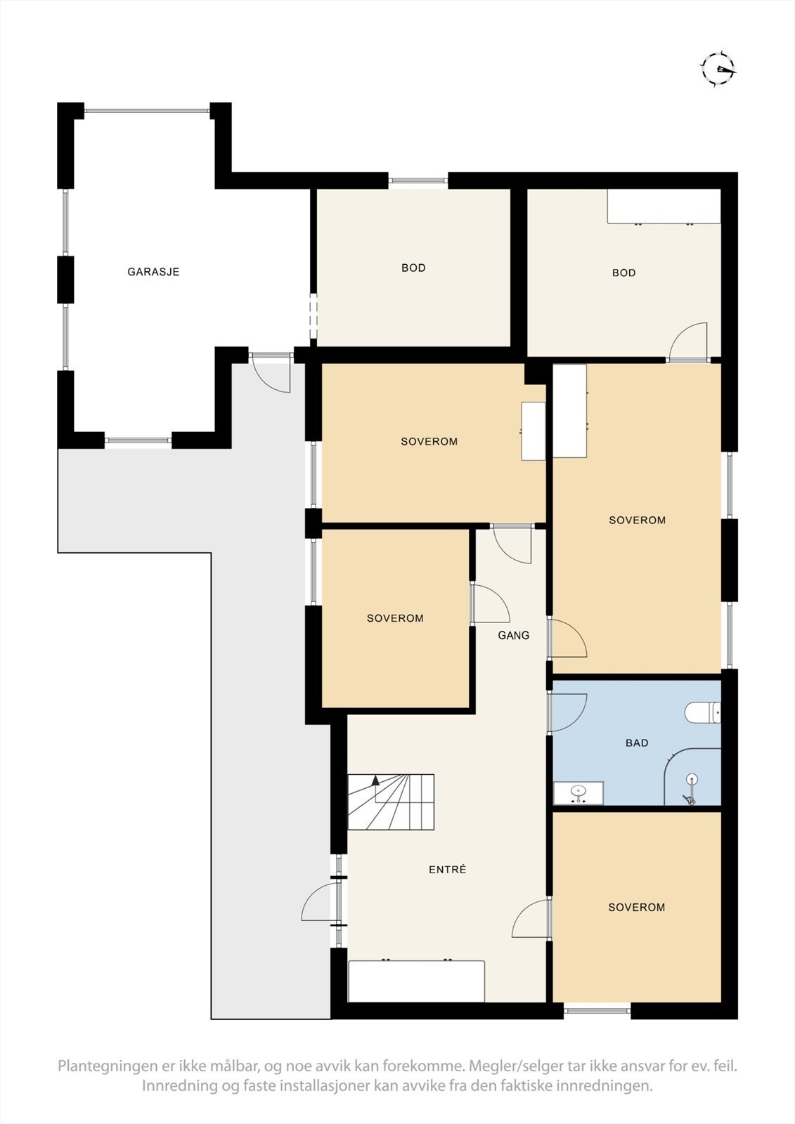 Plantegning underetasje. Galleribilde