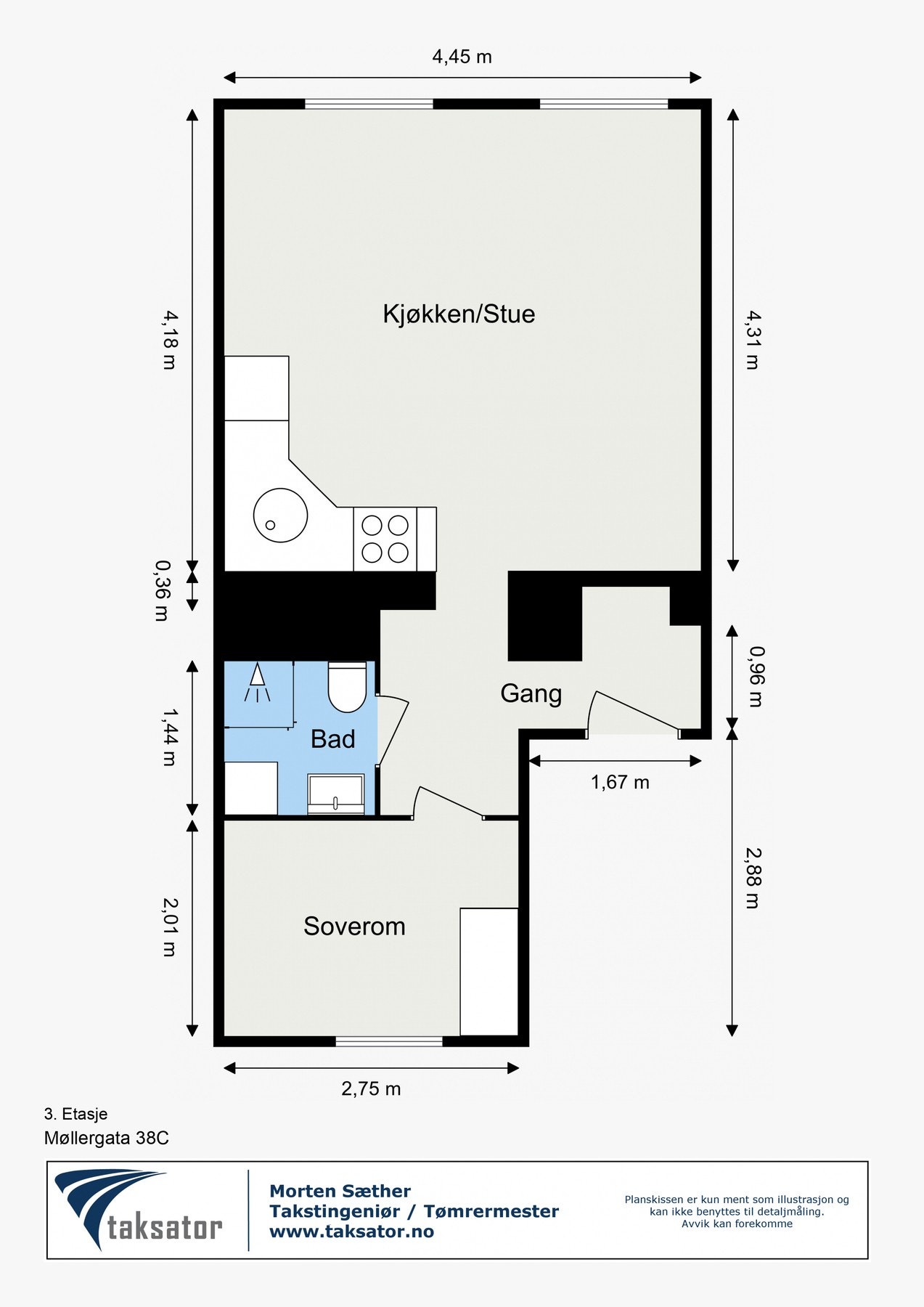 Plantegning - 3. etasje. Galleribilde