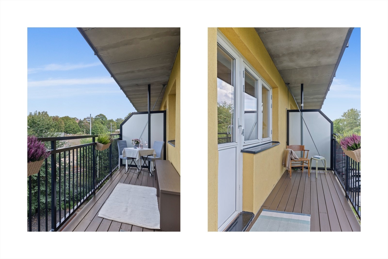 Koselig og stor balkong fra 2012 på 9 kvm. Galleribilde