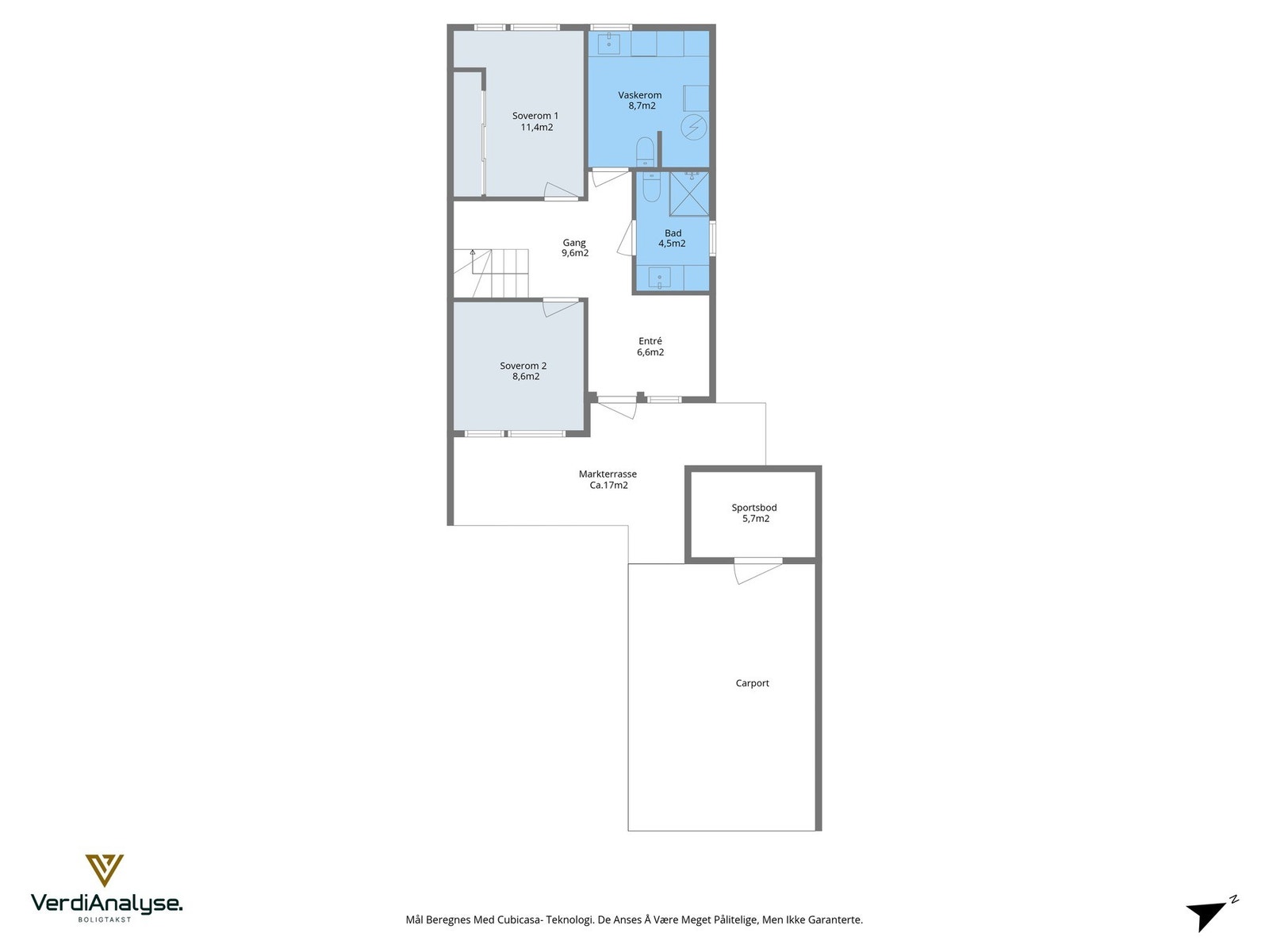 Planskisse med areal - 1. etasje Galleribilde