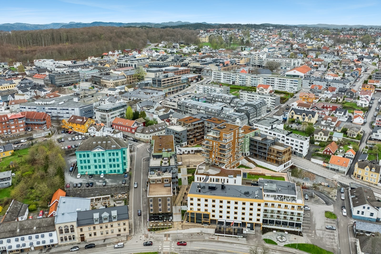 Grandkvartalet ligger fint til i Larvik sentrum Galleribilde