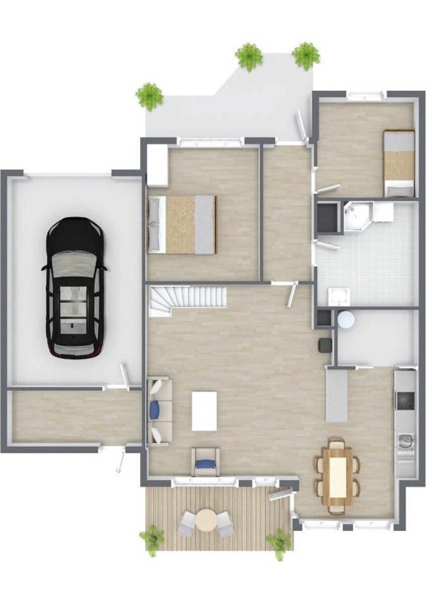 Plantegning 1.etg Galleribilde