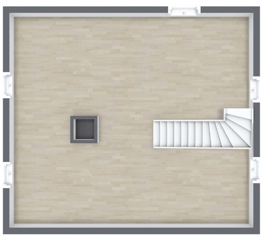 Plantegning uinnredet loft Galleribilde