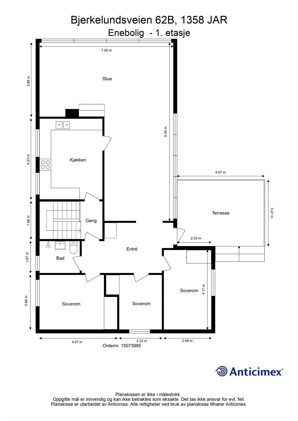 Plantegning 1. etasje Galleribilde