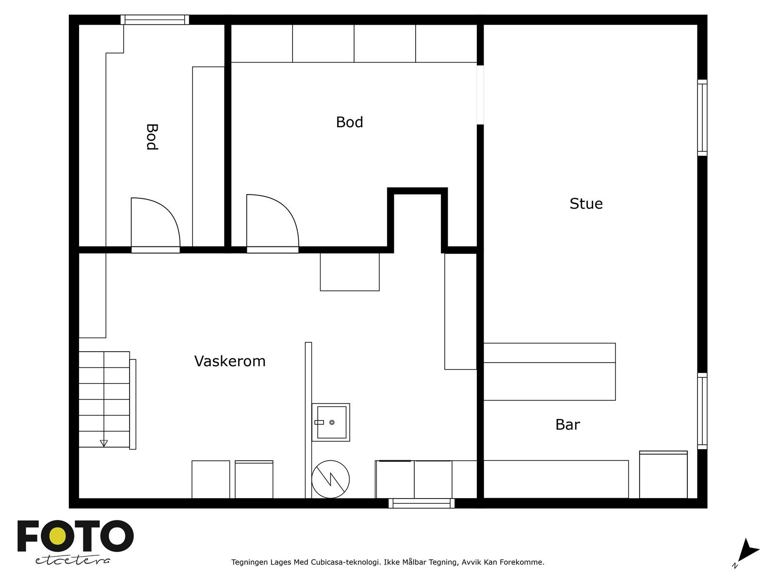 Plantegning underetasje. Galleribilde