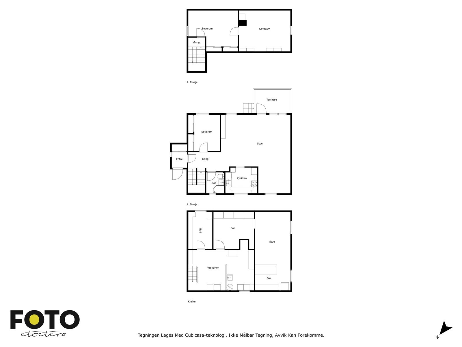 Plantegning alle etasjer. Galleribilde