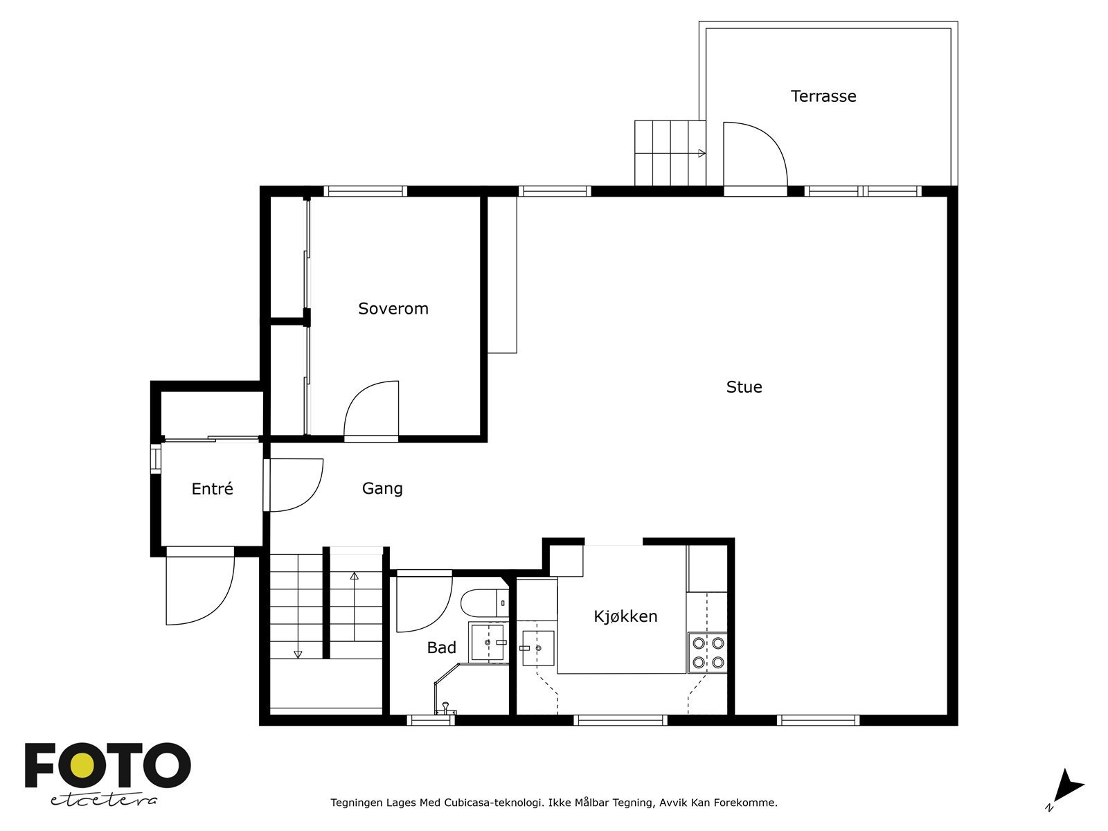 Plantegning hovedetasje. Galleribilde