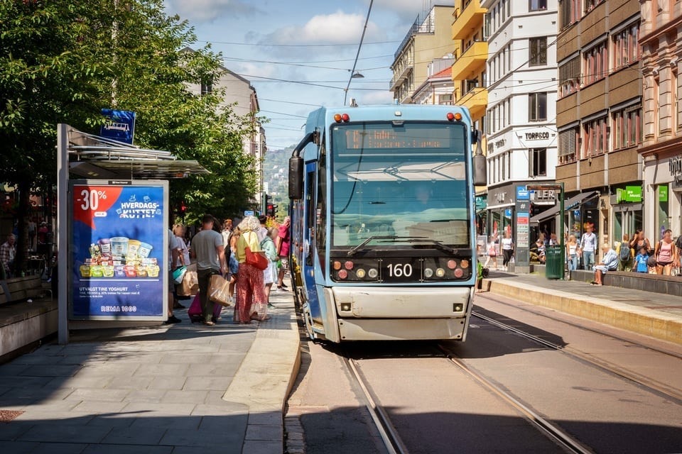 Populære Bogstadveien kun 150m fra leiligheten. Galleribilde