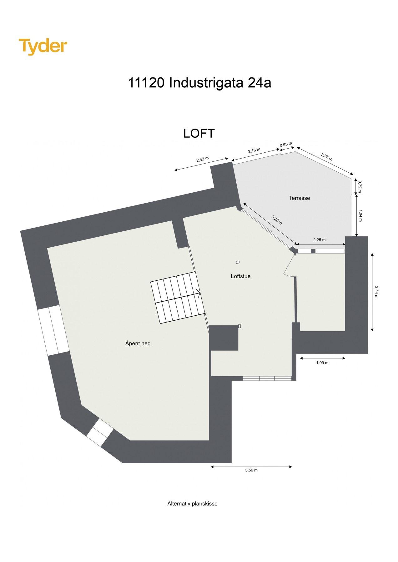 Den alternative planløsningen kan kreve søknad og godkjenning fra Plan- og bygningsetaten. Galleribilde