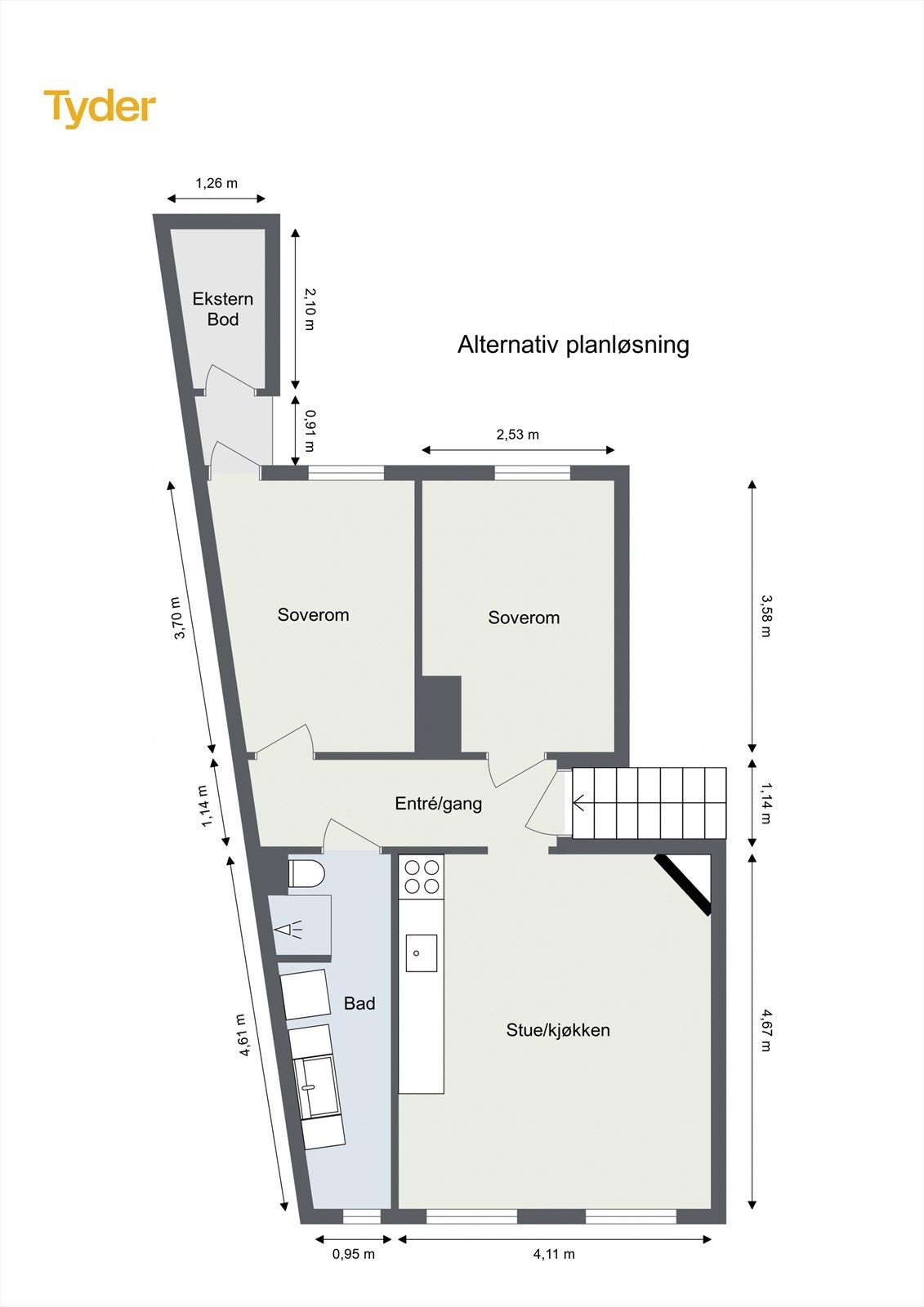 Alternativ plantegning. Galleribilde