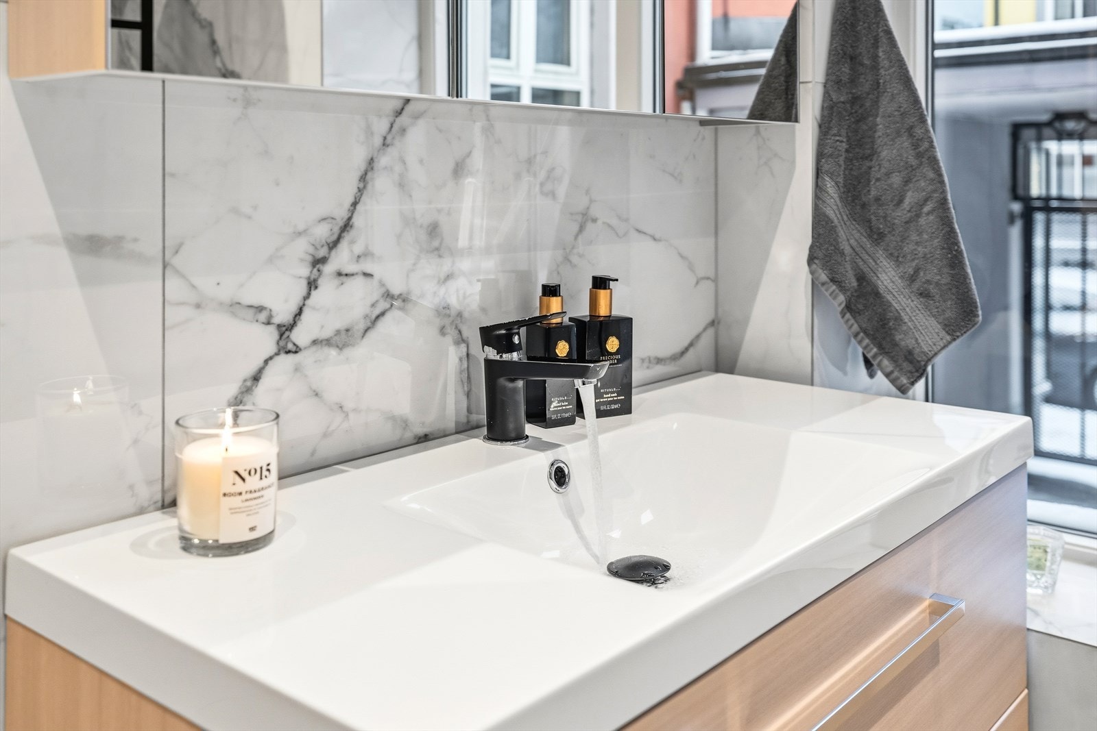 Innredningen på badet er byttet i 2022 og gir et godt utrykk Galleribilde