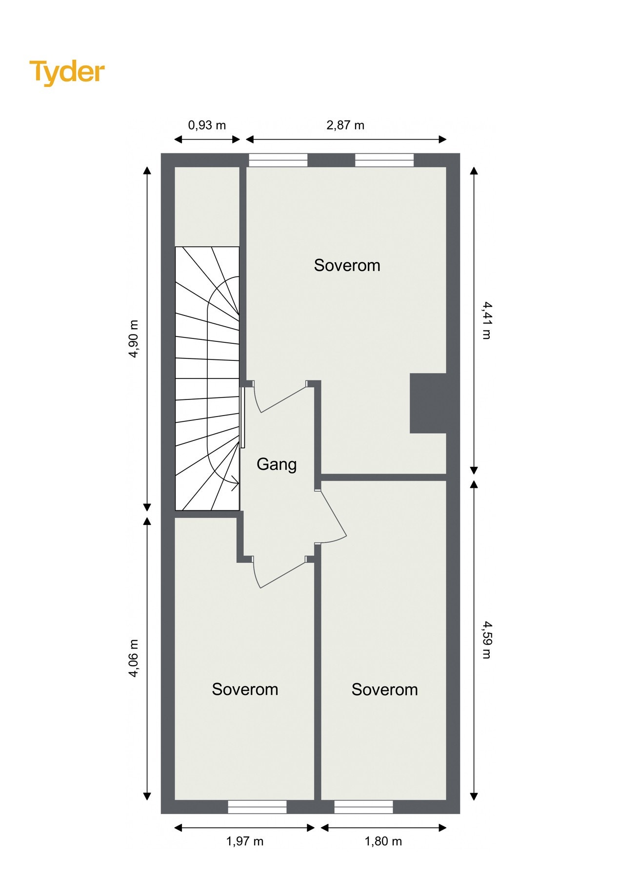 Oppmålt plantegning. Galleribilde